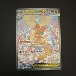 Mega Dragonite EX Secret Rare ASC 290/217 Full Art Holo Pokemon Card 370 HP - Image 1