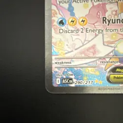 Mega Dragonite EX Secret Rare ASC 290/217 Full Art Holo Pokemon Card 370 HP - Image 3