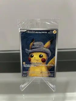 Pikachu with Grey Felt Hat VAN GOGH Sealed Promo Card - Image 1