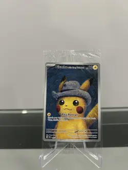 Pikachu with Grey Felt Hat VAN GOGH Sealed Promo Card - Image 2