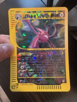 Crystal Crobat 10/12 - Skyridge Box Topper 2003 E Series Jumbo Card Pokemon - NM - Image 2