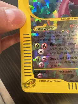 Crystal Crobat 10/12 - Skyridge Box Topper 2003 E Series Jumbo Card Pokemon - NM - Image 4