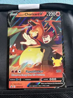 Lances' Charizard V SWSH133 Celebrations Black Star Promo Pokemon TCG Jumbo Card - Image 1