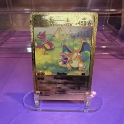 Pokemon Charmander Charmeleon Charizard GX Gold Foil Card - Image 1