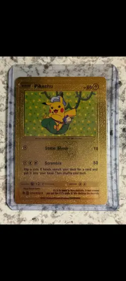 Pokemon Pikachu TCG Gold Foil Card #074/073 - Image 1