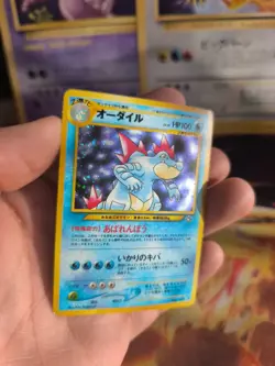 Pokemon Karte Card Impergator Feraligatr Neo Genesis Holo japanese Exc Swirl - Image 4