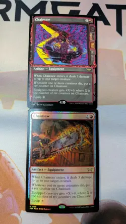 MTG Duskmourn Chainsaw 0314 Regular 0128 Foil 2x - Image 1