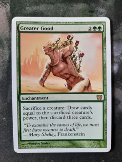 MTG Magic the Gathering - 1 x Greater Good - 9th Edition - EX - Image 1