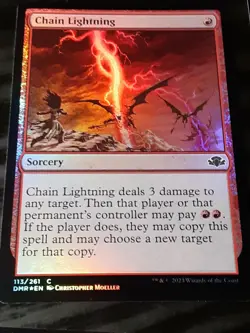 Chain Lightning FOIL , Dominaria Remastered , NM , MTG, FREE SHIPPING - Image 2