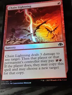Chain Lightning FOIL , Dominaria Remastered , NM , MTG, FREE SHIPPING - Image 3