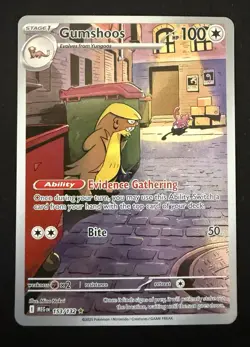 Pokemon Gumshoos 153/132 Illustration Rare - Me01: Mega Evolution Holo NM - Image 1