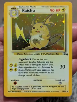 Pokemon Card Raichu 14/62 Fossil Holo 1999 MP Condition - Image 4