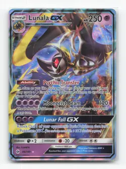 Pokemon TCG - Lunala GX 66/149 Near Mint Holo Ultra Rare SM Base Set - Image 1