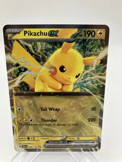 Pokemon TCG Pikachu EX 28/131 Prismatic Evolutions Holo Rare - Image 1