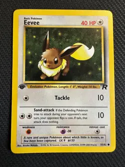 POKEMON EEVEE 55/82 1ST EDITION TEAM ROCKET LP - Image 1