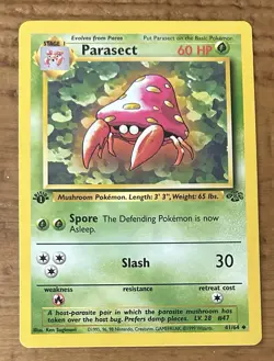 Pokemon TCG Parasect #41/64 Non Holo 1st Edition Vintage 1999-2000 - Image 1