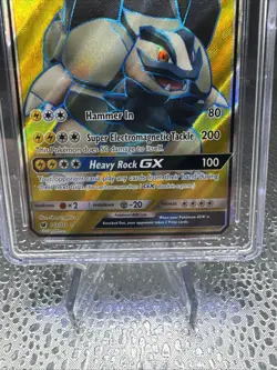 2017 POKEMON SUN & MOON CRIMSON INVASION #34 ALOLAN GOLEM GX CGC 8.5 - Image 4