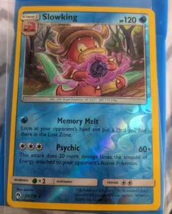 Slowking Reverse Holo 55/214 Sun & Moon Lost Thunder Pokemon Lp - Image 1