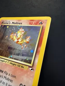 Blaine's Moltres 1st Edition 1/132 Gym Heroes SWIRL Pokemon - Image 4