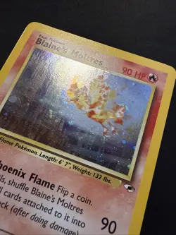 Blaine's Moltres 1st Edition 1/132 Gym Heroes SWIRL Pokemon - Image 5