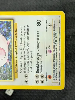 Chansey 3/102 - Base Set Unlimited Holo Rare Pokemon TCG HP/DMG - Image 5