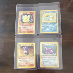Pokemon Base Set Lot Ninetales Vaporeon Poliwrath Ditto Wizards of the Coast - Image 1