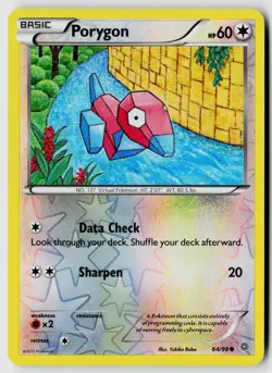 Pokemon XY - Ancient Origins #64/98 Porygon Reverse Holo - Image 1