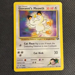 Pokemon TCG Giovanni's Meowth 74/132 Gym Challenge - NM - Image 1
