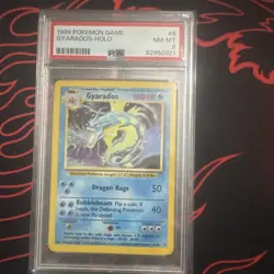 Pokemon TCG Gyarados 006/102 Base Set Holo Rare Stage 1 English PSA 8 - Image 1