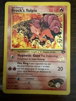 Pokemon Gym Challenge Gold W Stamp Brock’s Vulpix 37/132 (LP) - Image 1