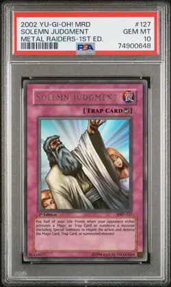 Ultra Rare YuGiOh Solemn Judgment MRD 1st Edition PSA 10 POP 93! - Image 5