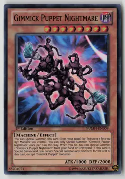 Yugioh Gimmick Puppet Nightmare NUMH-EN009 1st Edition Super Rare NM - Image 1