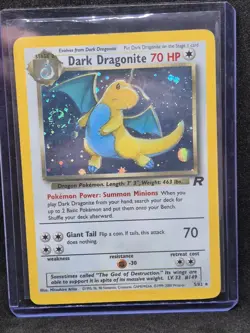 Pokemon TCG Dark Dragonite Holo Rare Card 5/82 Team Rocket Vintage WOTC LP/NM - Image 1