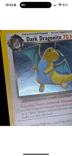Pokemon TCG Dark Dragonite Holo Rare – Team Rocket 5/82 – WOTC SWIRL💫 - Image 4