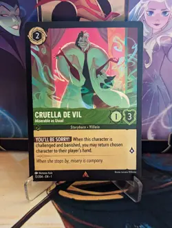 Disney Lorcana - Rare Cruella De Vil "Miserable as Usual" 72/204 Non Foil - Image 1