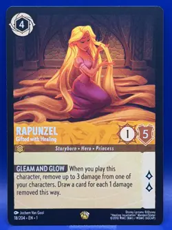 Disney Lorcana Rapunzel Gifted with Healing 18/204 Legendary The First Chapter - Image 1