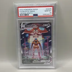 2023 POKEMON SWORD & SHIELD CROWN ZENITH #GG45 FULL ART/DEOXYS VMAX PSA 10 - Image 1