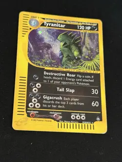 Tyranitar H28/H32 Pokemon Aquapolis Holo Rare Card MP - Image 2
