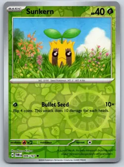 Sunkern/Sunflora - Reverse Holo - Twilight Masquerade TWM Pokemon Card - Image 2