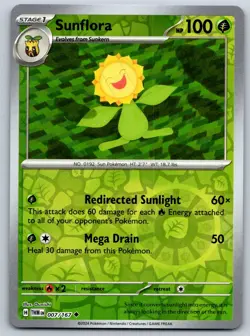 Sunkern/Sunflora - Reverse Holo - Twilight Masquerade TWM Pokemon Card - Image 3