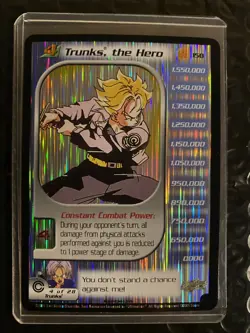 Rare 2001 Vintage full foil Future Trunks the hero Score card tcg Dragon ball Z - Image 1