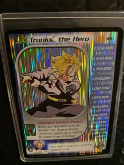 Rare 2001 Vintage full foil Future Trunks the hero Score card tcg Dragon ball Z - Image 4