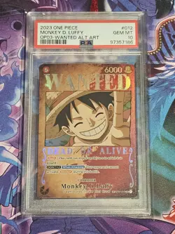 PSA 10 Monkey D Luffy ST01-012 OP03 Wanted Alt Art One Piece Card English - Image 1