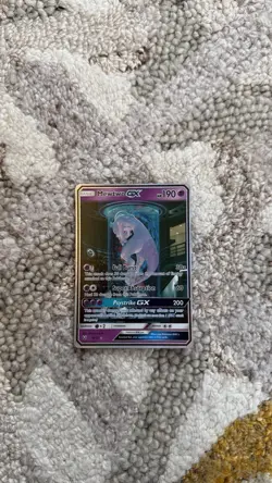 Pokemon Mewtwo GX Shining Legends Card 78/73 Full Art Shiny Holo Secret Rare NM - Image 1