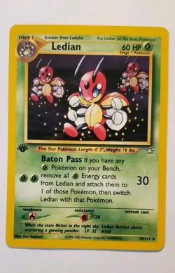 Ledian 39/111 1st Edition Neo Genesis Set Pokemon Card - Image 1