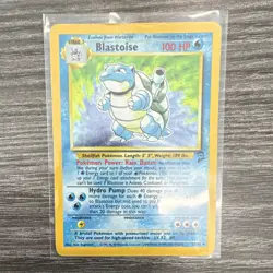 Pokemon Blastoise 002/130 Base Set 2 Holo Rare Stage 2 100 HP TCG Card - Image 1
