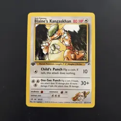 Pokemon Card Blaine's Kangaskhan LP Gym Heroes 1st Edition Uncommon 036/132 - Image 1