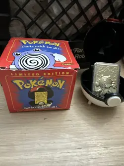 Pokemon 1999 Poliwhirl 23k Gold Plated Trading Card Pokeball Burger King W/COA - Image 1