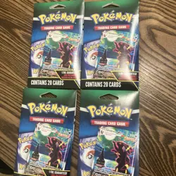 Pokemon TCG Umbreon VMAX Exclusive Mystery Card Pack Lot 4 Packs of 20 Cards - Image 1