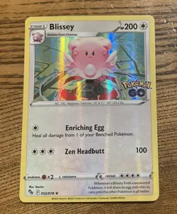 **NM** Blissey Cosmos Set Rare Holo Card 052/078 Pokemon Go - Image 1